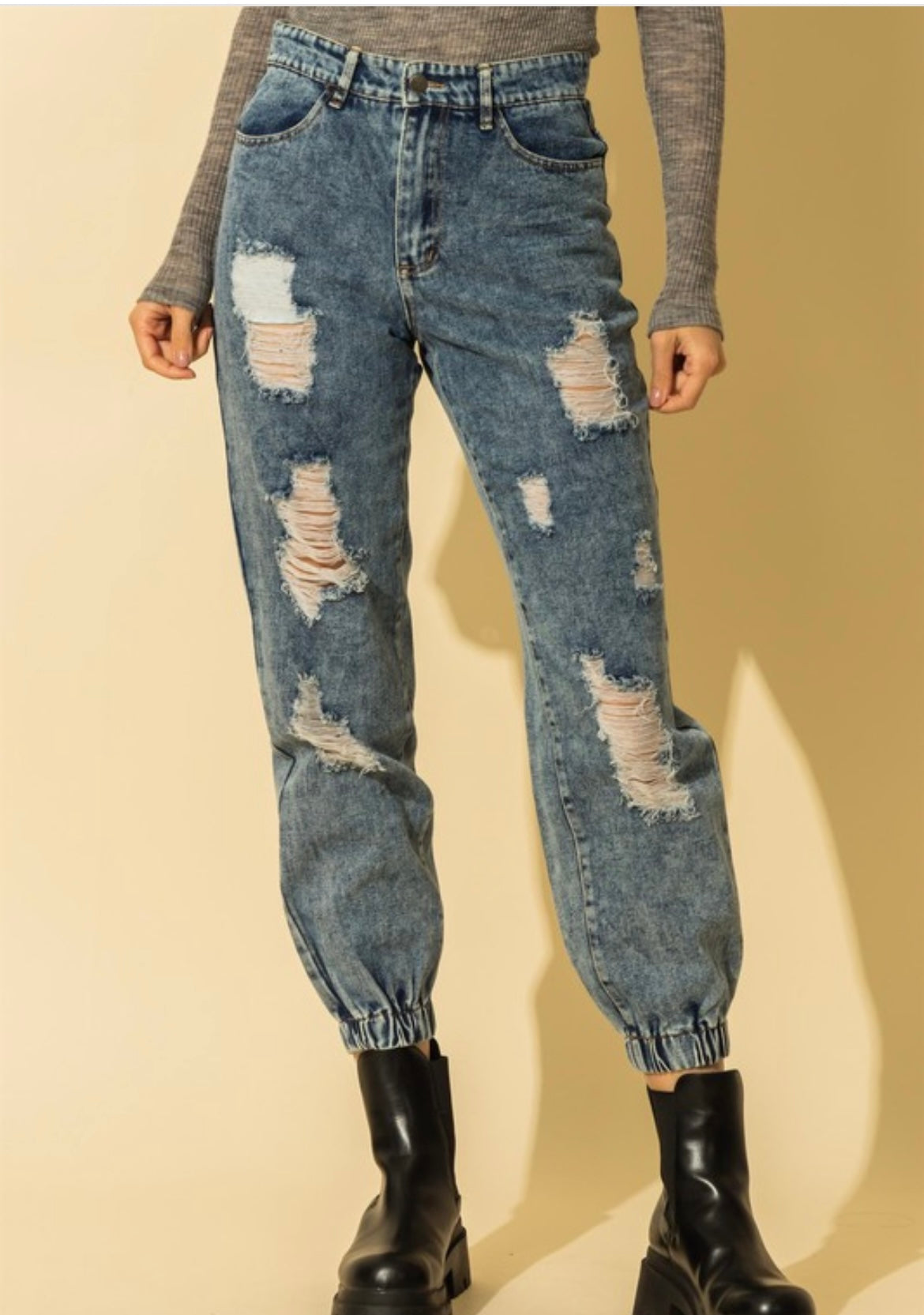 Acid wash jogger