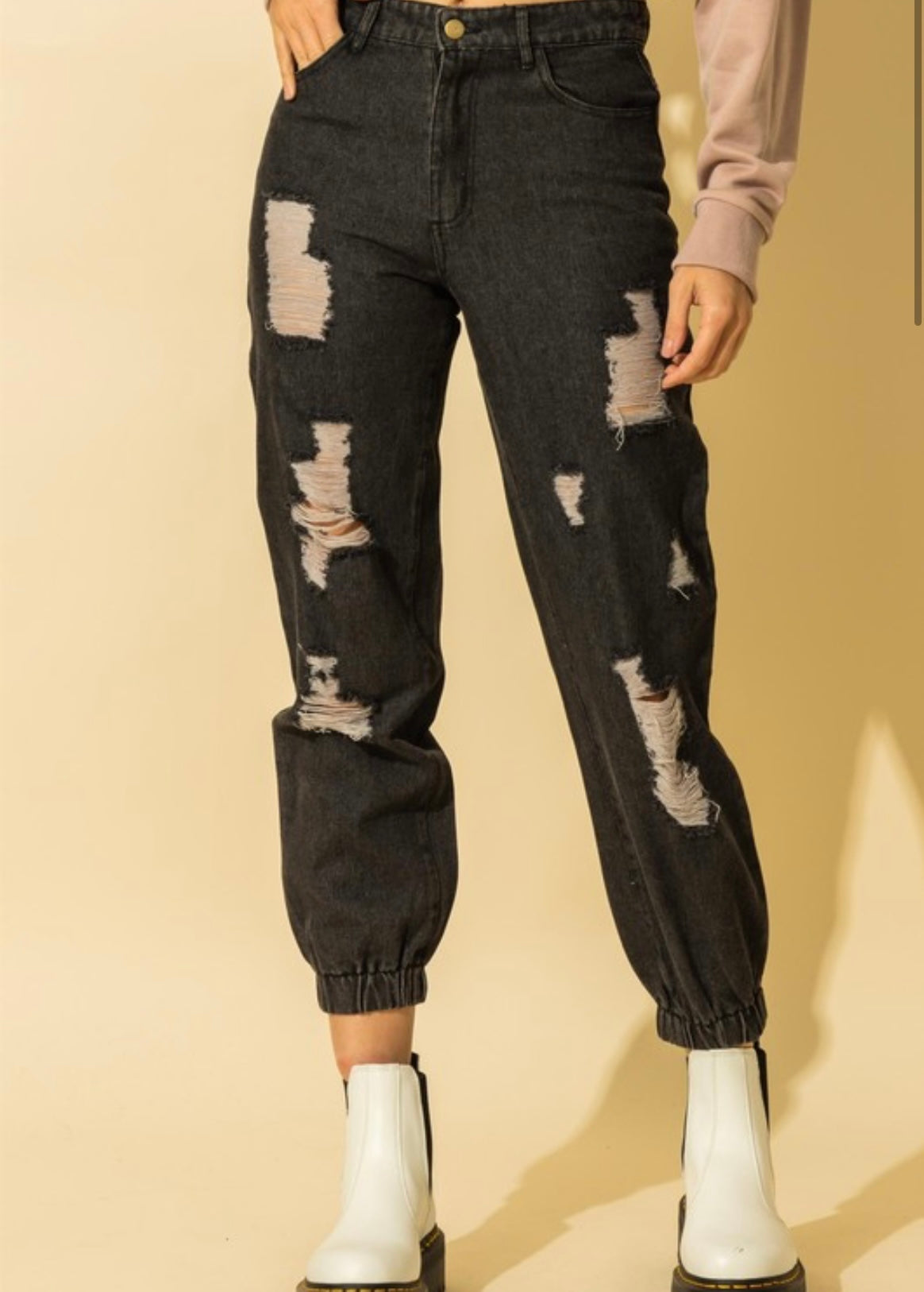 Acid wash jogger